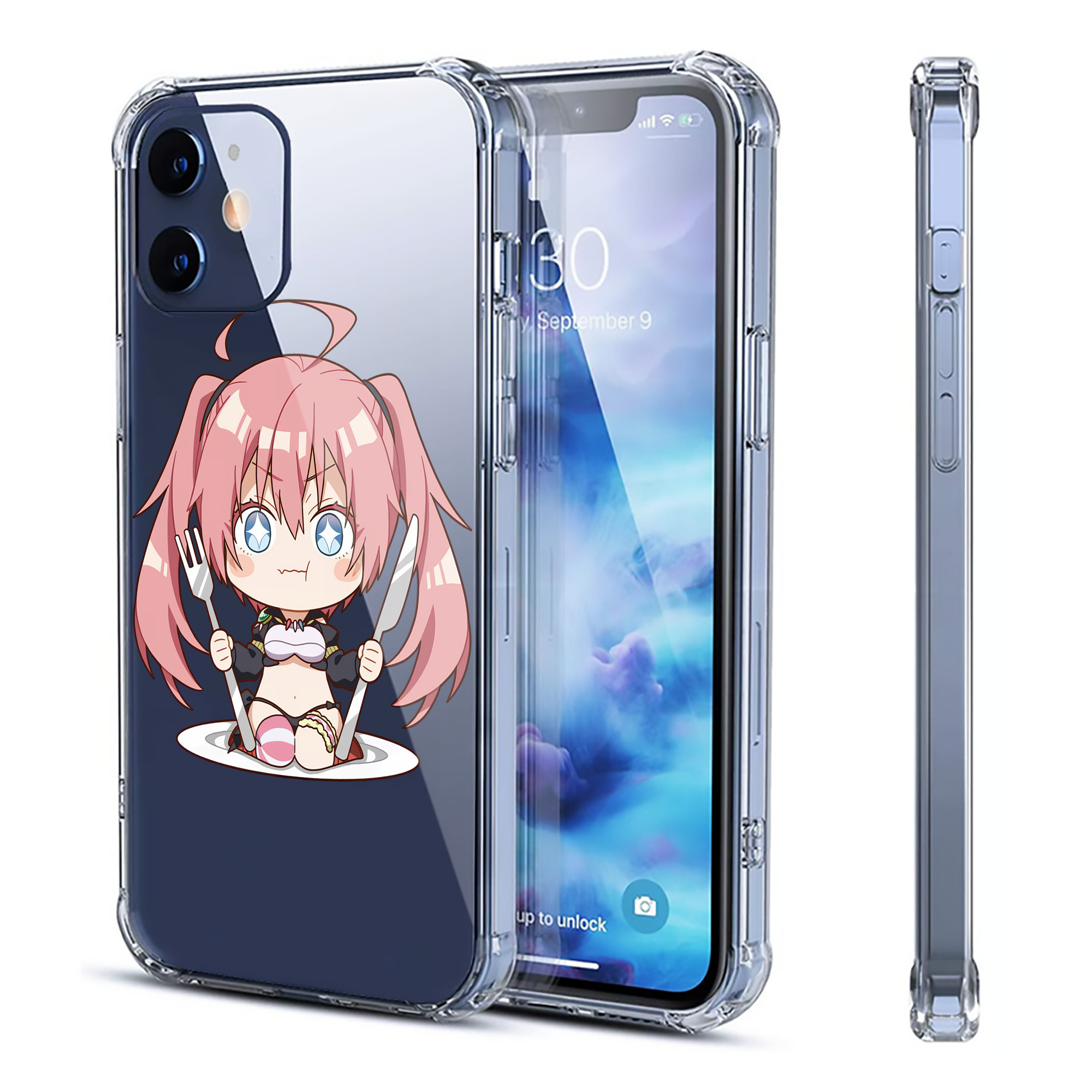 （画像用） 転スラ Regarding Reincarnated to Slime 【iPhone 12シリーズ対応】透明スマホケース（クリアソフトケース）